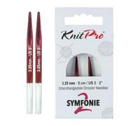 KnitPro Symfonie Mini-Nadeln, austauschbar, 5 cm, 3,25 mm, 2 Stück