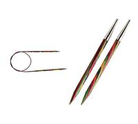 KnitPro Symfonie Wood Rundstricknadel 2,5 mm 80 cm & austauschbare Nadelspitzen, Holz, Mehrfarbig, 11.5 x 0.3 x 0.3 cm, 2-Einheiten