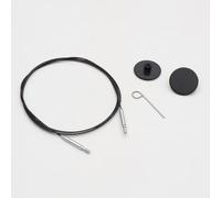 KnitPro Thin&Flex 360° Swivel Inter.cable 120cm black - 1pc