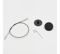 KnitPro Thin&Flex 360° Swivel Inter.cable 40cm black - 1pc