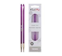 KnitPro Trendz, 5,00 mm, mit Acrylbezug, afghanisch/tunesisch, einendige Häkelnadel, violett, Kunststoff, 5mm