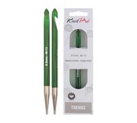 KnitPro Häkelnadel Trendz 9,00 mm Acryl – afghanisch/tunesisch – ein Hakenende – Grün