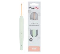 KnitPro Vybe Häkelnadel aus Aluminium mit gummiertem Griff - 3,50 mm