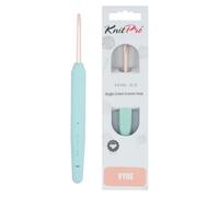 KnitPro Vybe Häkelnadel aus Aluminium mit gummiertem Griff - 4,00 mm