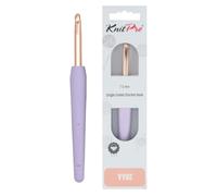 KnitPro Vybe Häkelnadel aus Aluminium mit gummiertem Griff - 7,00 mm