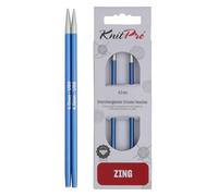 KnitPro wechselbare Nadelspitzen ZING kurz, 4,00mm Austauschbare Strickspitzen, Aluminium, Blau, 8.7cm / 4mm, 8.7cm / 4.00mm