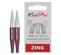 KnitPro Zing Austauschbare Rundnadeln 2" (5cm) | 6mm