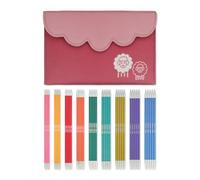 KnitPro Zing Doppelspitznadel-Set - 9 x 15 cm doppelseitige Stricknadeln, 5er-Set. Zing Deluxe-Set für Anfänger, Profis und Geschenkset