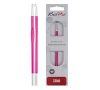 KnitPro Häkelnadel Zing KP47471 – einseitig, Metall, 5 mm, Rosa, 15 cm