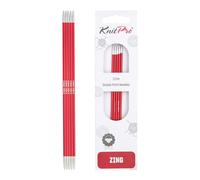 KnitPro K47003 Sockennadeln, Metal, rot, 15cm / 2.5mm
