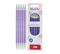 KnitPro Zing Strumpfstricknadeln Aluminium 20cm 7,00mm / 7.9in US10¾ A