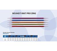 KnitPro ZING Stricknadeln Set 15 cm Aluminium NS 2.75