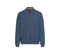 camel active - Strickjacke mit Bomberkragen tinted blue - Gr. - XL