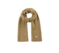 KNITTED SCARF ACRYL/WOOL SOLID beig ONE_SIZE