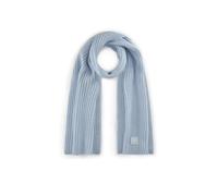 KNITTED SCARF ACRYL/WOOL SOLID blue ONE_SIZE