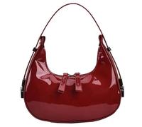 Knödeltasche Elegante Glänzende Halbmond-taschen Mit Verstellbarem Schultergurt Modische Vegane Pu-leder Kleine Umhängetasche Geldbörse Mit Reißverschluss Halbmond-umhängetasche Kleine Umhängetaschen