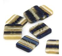 Knöpfe Aus Kunstharz 4 Löcher Blau Gelb Quadrat Harz Knöpfe for Kleidung Retro Blazer Jacke Kleid Mantel DIY Handwerk Nähen(Blue)