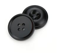 Knöpfe aus Kunstharz, 500 Stück, 15/20/25 mm, für Scrapbooking, runde Knöpfe, DIY, Nähen, Mantel, Kleidung, handgefertigtes Kleidungszubehör (schwarz, 20 mm, 500 Stück)