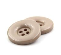 Knöpfe aus Kunstharz, rund, 4 Löcher, für Kleidung, Heimwerken, Basteln, Scrapbooking, 10 Stück, beige, 25 mm