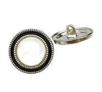 Knöpfe Mantel Damen Accessoires Knöpfe Pyjamaknöpfe aus Metall mit Perlen, Farbe 7, 11mm, 6 Stücke