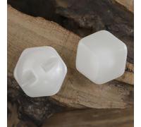 Knöpfe, Metallknöpfe, Knöpfe, 10 Stück, 15/18/20/25/28/30 mm, sechseckiger Schaft aus Kunstharz, große runde Nähknöpfe, Mantelschaftknöpfe, Kunstharzknöpfe for Basteln(White,44L=28MM 10pcs)