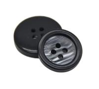 Knöpfe, Metallknöpfe, Knöpfe 4 Löcher Schwarz Bunte Harz Männer Mantel Dekorative(Black,18mm 30pcs)