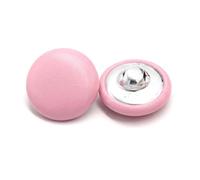 Knöpfe, Metallknöpfe, Knöpfe, 6 Stück, mit Leder überzogene dekorativen Ösenknöpfen(Roze,15mm)