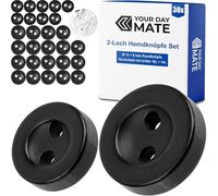 Knöpfe Set, für Hemden und Blusen, 30 Stück, 2-Loch, Ø 11 + 8 mm, in Schwarz, aus Kunstharz, Größe 18L + 14L, Harzknöpfe für Jacke, Mantel, Hemd, Bluse, Poloshirt, DIY Knopf Polyester, Wäscheknöpfe