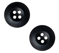 Knöpfe zum Nähen, 1,9 cm, Militär, 30 l, Kunststoff, 4 Löcher, poliert, matt, 19 mm, für Arbeit, Schule, Koch, Schürzen, Hosen, Jacken, Taschen, Handwerk, Heimwerker, Schwarz, 50 Stück