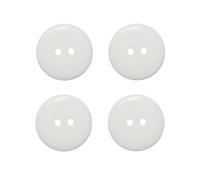 Knopf Knöpfe 20mm 2 Loch weiß 4 Stück (0147)