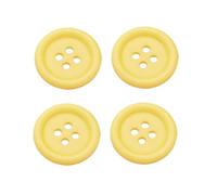 Knopf Knöpfe 20mm 4 loch gelb 4 Stück (0205)
