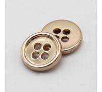 Knopf, Luxusknöpfe, Nähknopf, 10 Stück, 4 Löcher, kleine goldene Metallknöpfe for Damen, Kleidung, Hemd, Manschettendekorationen, Nähzubehör, Gold, 10 mm (Farbe: Gold, Größe: 10 mm) (Farbe: Gold, Größ