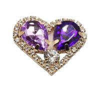 Knopf Mit Strass 10 Stück 26 * 28 mm Liebe Strass Acryl Knopf DIY Kleidung Dekoration Hochzeitskleid handgefertigte Accessoires(Color 11)