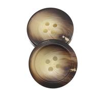 Knopf Schwarz Braun Mantelknopf Dekoratives Nähzubehör, Beige, 25mm 10Stück