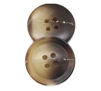 Knopf Schwarz Braun Mantelknopf Dekoratives Nähzubehör, Farbe 19, 25mm 10Stück