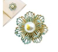 Knopfabdeckungen für Damenblusen,Perlenblumen-Manschettenclip mit Design | Dekorative Knopfüberzüge Aus Legierung,Für Hochzeitskleidung Hemden Blusen Jeans Und Basteln