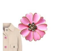 Knopfabdeckungen Für Frauen,Dekorativer Strassstein-Clip in Blumenform - Mit Stoff überzogene Knöpfe - Für Jeans Nähen Stoff Bluse ung Hemd