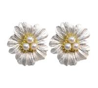 Knopfabdeckungen, Hemdknopfabdeckungen | Blumenförmige dekorative Perlen-Manschettenknöpfe für Damen und Herren Kleidung Blusen Accessoires, Refer to description, Metall, Unisex