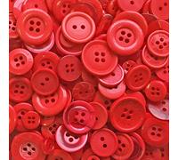 Knopfsortiment aus Acryl / Kunstharz, für Karten und Verzierungen, Rot, 100 g-Beutel