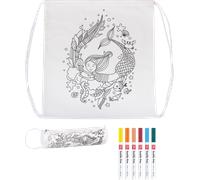 KNORR prandell Bastel-Set Stoff bemalen „Mermaid“ Sportbeutel & Schlampermäppchen