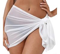 Knoten-Taillenrock für Frauen aus weichem Polyestergewebe, perfekt für warmes Wetter, Strandaktivitäten (L weiß)