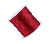 Knotenschnur, 100 M X 0,8 Mm, Jadedraht, Chinesischer Knotendraht, Nylonschnur, Rattail, Makramee-Faden, Burgund, Kordeln