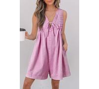 Knotenvorderteil ärmelloser Jumpsuit L