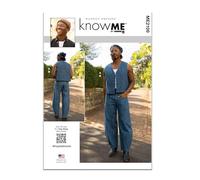 Know me ME2109BB Men's Lined Vest and Barrel Leg Pants, Schnittmuster-Paket von Happily Dressed, Design-Code ME2109, Papier, mehrfarbig, 44-46-48-50-52
