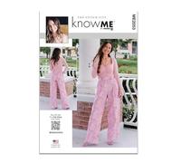 Know Me Schnittmuster-Paket mit hoher Taille für Hosen und Strickoberteile, Größen 34-36-38-40, mehrfarbig