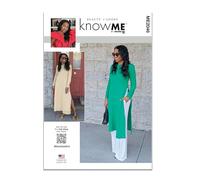 Know Me Schnittmuster-Set für Strickkleid und gewebte Hose für Damen, Designcode ME2046, Größen 36-38-40-42-44