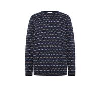 KnowledgeCotton Apparel - Jacquard Crew Neck Knit - Wollpullover, Gr. M, blau (NightSky)
