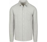 Knowledge Cotton Apparel Herren Leinenhemd Grün – Größe L