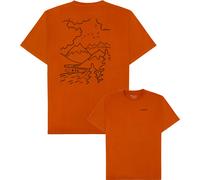 Knowledge Cotton Apparel - T-Shirt aus Bio-Baumwolle - Regenerative Organic Cotton Back Print T-Shirt Pumpkin Spice für Herren - Größe M - Orange Orange M