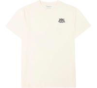 Knowledge Cotton Apparel - T-Shirt aus biologischer Baumwolle - Regenerative Organic Cotton Chest Embroidery T-Shirt Egret für Herren - Größe M - Weiß M